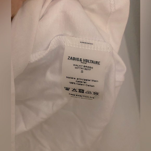 Womens T shirts zadig and Voltaire tee. Size small. Only worn once. - Picture 2 of 3